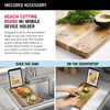 25” Workstation Kitchen Sink Drop-In Top Mount Stainless Steel Single Bowl with WorkFlow™ Ledge and Accessories